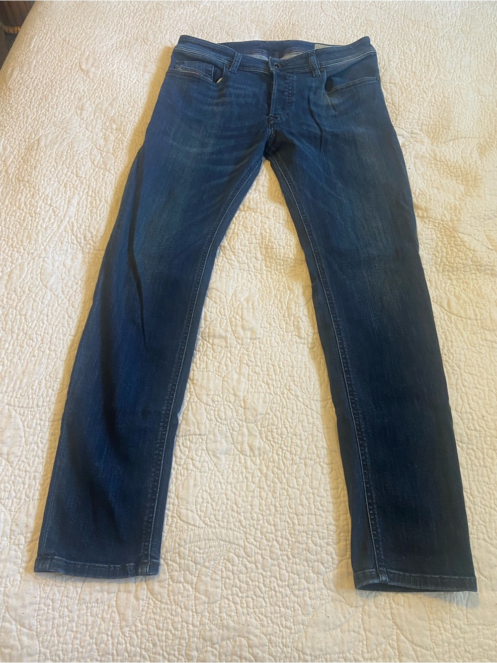 Diesel Men's Slim Straight Jeans in Dark Blue